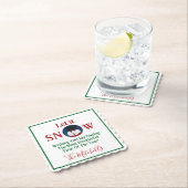 雪だるまの素晴らしいタイムイヤーのパーソナライズ名 ペーパーコースター (インサイチュ)