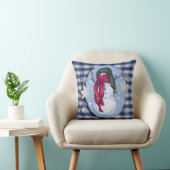 雪だるまの緑の帽子 クッション (椅子)