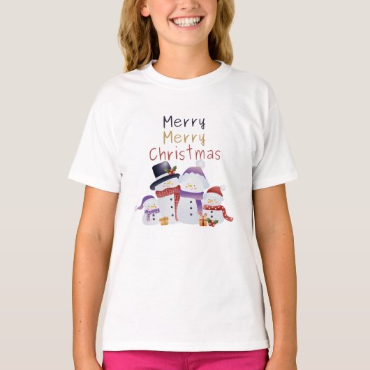 雪だるまの肖像 Tシャツ (正面)