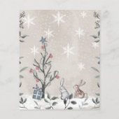 雪だるまの赤ちゃんシャワーの願いベビーカード (裏面)