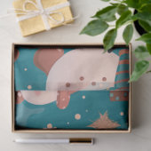 雪だるまの雪の結晶ギフトパープルグレークリスマス 薄葉紙 (ギフト)