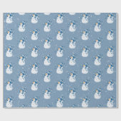 雪だるまの雪片 ラッピングペーパー (フラット)