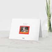 雪だるまの雪犬のクリスマスの雪の秋田 シーズンカード (裏面)