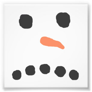 雪だるまの顔のBahの悲しく不運な詐欺 フォトプリント