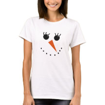 雪だるまの顔のTシャツ