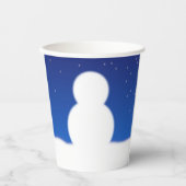 雪だるまの顔クリスマスの描画 紙コップ (正面)