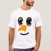 雪だるまの顔 ; おそらく家族へのギフト Tシャツ (正面)