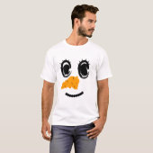 雪だるまの顔 ; おそらく家族へのギフト Tシャツ (正面フル)