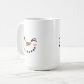 雪だるまの顔 コーヒーマグカップ (正面左)