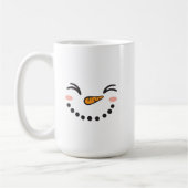 雪だるまの顔 コーヒーマグカップ (左)