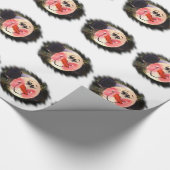 雪だるまの顔 ラッピングペーパー (角)