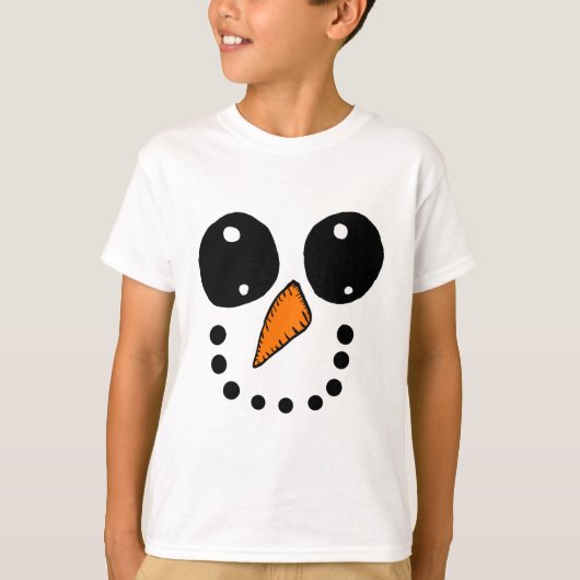 雪だるまの顔 Tシャツ (正面)