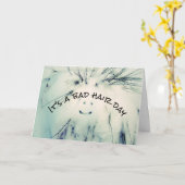 雪だるまの髪の悪い日の溶おもしろい解雪だるま カード (黄色い花)