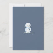 雪だるまの1歳誕生日パーティー招待状 招待状 (裏面)