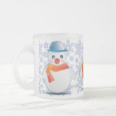 雪だるまのemoji フロストグラスマグカップ (左)