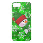 雪だるまのiPhone 7の場合をやっとそこにかいま見ること Case-Mate iPhoneケース (裏面)