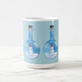 雪だるまのsnowglobeのフラスコ コーヒーマグカップ (中央)