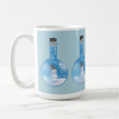 雪だるまのsnowglobeのフラスコ コーヒーマグカップ (左)