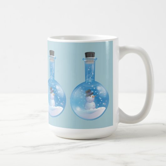 雪だるまのsnowglobeのフラスコ コーヒーマグカップ (右)