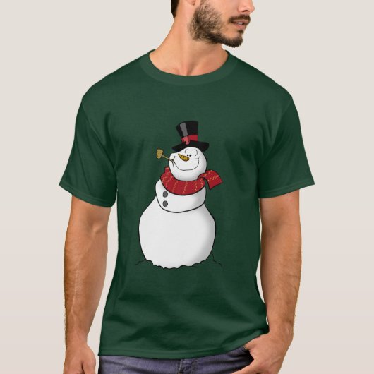 雪だるまのTシャツのスタイルB Tシャツ (正面)