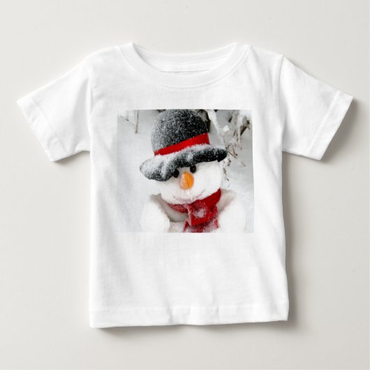 雪だるまのTシャツをからかいます ベビーTシャツ (正面)