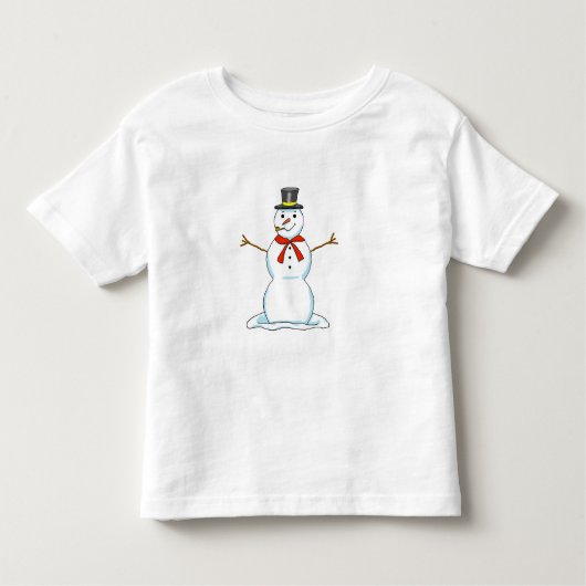 雪だるまのTシャツ トドラーTシャツ (正面)