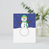 雪だるまはがき ポストカード (スタンド正面)