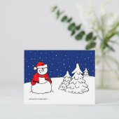 雪だるまはがき ポストカード (スタンド正面)