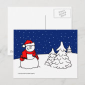 雪だるまはがき ポストカード (正面/裏面)