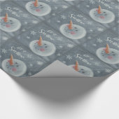 雪だるまはそれがフェイクな黒板のギフト包むこと雪が降るようにしました ラッピングペーパー (角)