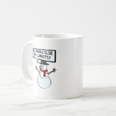雪だるまはにんじんが嫌い Funny Mug コーヒーマグカップ (正面左)