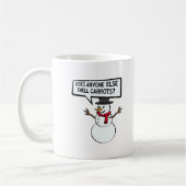 雪だるまはにんじんが嫌い Funny Mug コーヒーマグカップ (左)