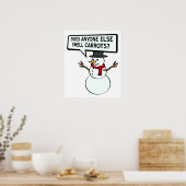 雪だるまはにんじんが嫌い Funny Poster ポスター (キッチン)