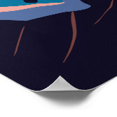 雪だるまはクリスマスに山を登る ポスター (角)