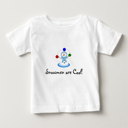 雪だるまはクール ベビーTシャツ (正面)
