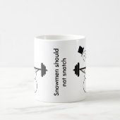 雪だるまはコップを強奪するべきではないです コーヒーマグカップ (中央)
