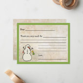 雪だるまはブランクを感謝していしていますノート/休日満たします ノートカード (正面/裏面インサイチュ)