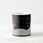 雪だるまは夜雪。 コーヒーマグカップ (中央)