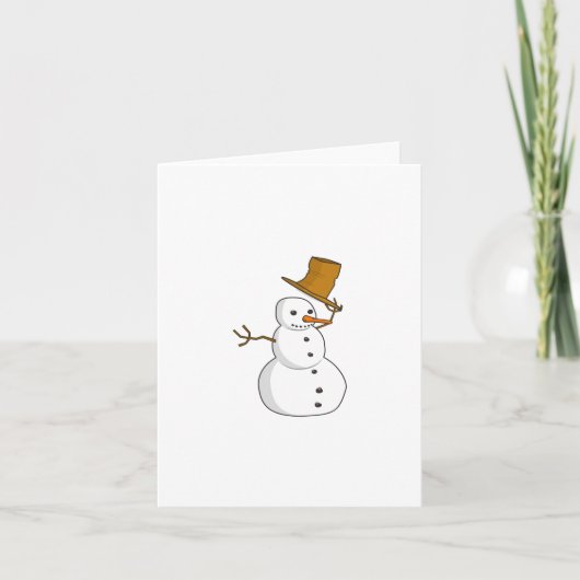 雪だるまは感謝していしています サンキューカード (正面)