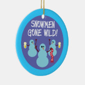 雪だるまは野生 セラミックオーナメント (右)