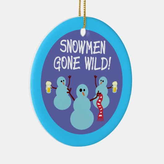 雪だるまは野生 セラミックオーナメント (右)