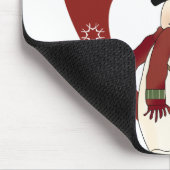 雪だるまは雪のTシャツとギフトが大好き マウスパッド (コーナー)