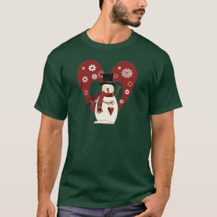 雪だるまは雪のTシャツとギフトが大好き Tシャツ