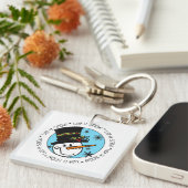 雪だるまは雪を降らせる キーホルダー (正面右)