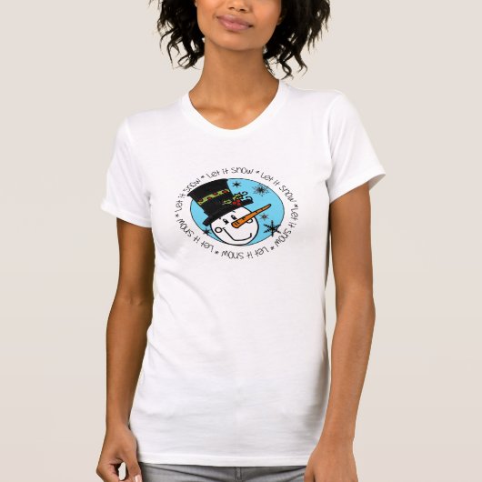 雪だるまは雪を降らせる Tシャツ (正面)