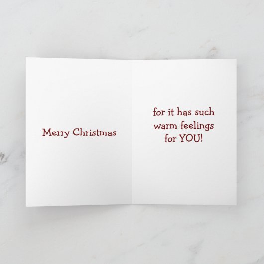 雪だるまは「お前」のためだけ感じに、温かいので溶けるかもしれない シーズンカード (内部)