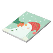 雪だるまぶら下がったは木にオーナメントがある ノートパッド (回転)