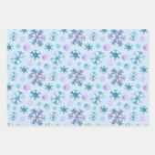 雪だるまよくはしゃぐ松木雪片クリスマス ラッピングペーパーシート (正面2)