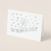 雪だるまよ、この雪をシャベルで除けろ!冬だ、ZSG 箔カード (正面)