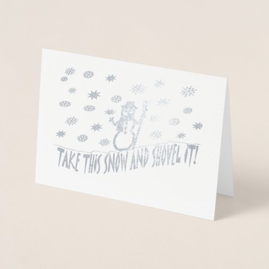 雪だるまよ、この雪をシャベルで除けろ!冬だ、ZSG 箔カード (正面)